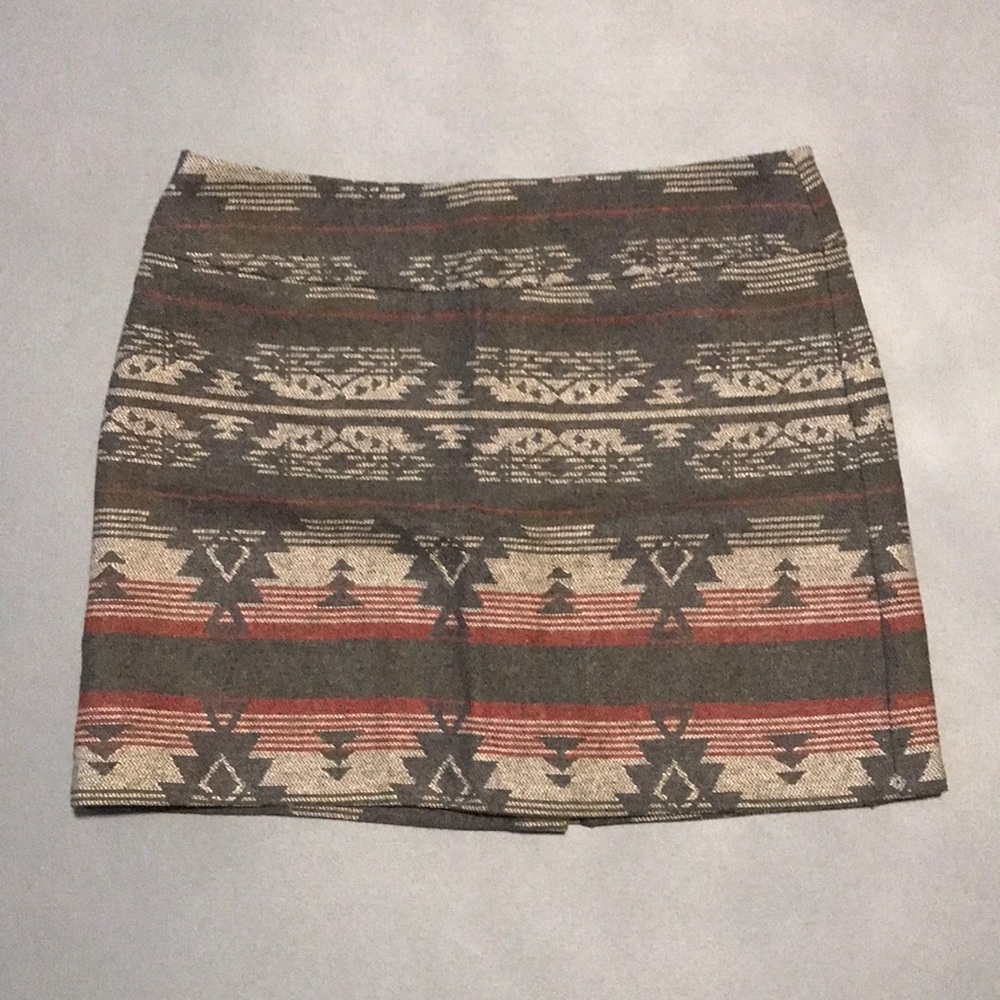 Dalia Collection Modern Fit Southwestern Print Skirt